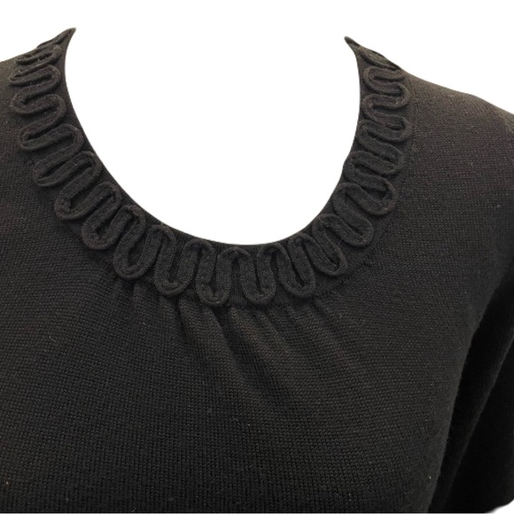 Boden Dresses & Skirts - Boden Wool Blend Sweater Dress Size 4 Intricate Woven Detail at Neckline & Cuffs